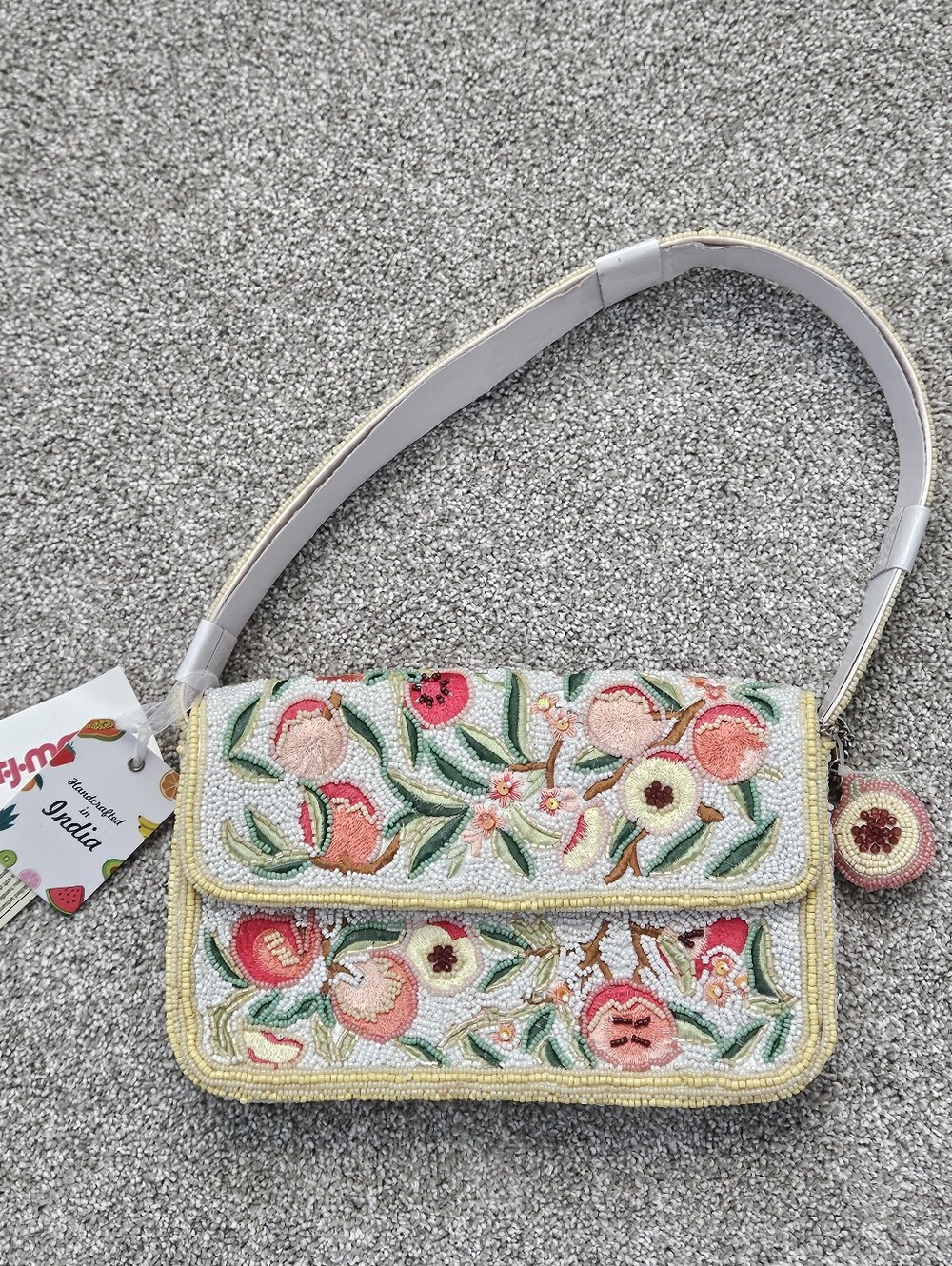TJ Maxx Peach Beaded Bag